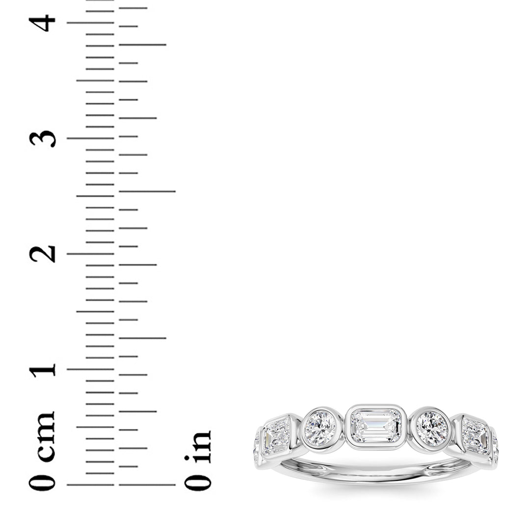 1 ct tw IGI Certified Emerald Lab-Grown Diamond Ring in 14K Solid Gold - White