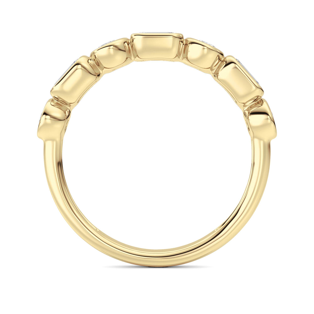 1 ct tw IGI Certified Emerald Lab-Grown Diamond Ring in 14K Solid Gold - Yellow
