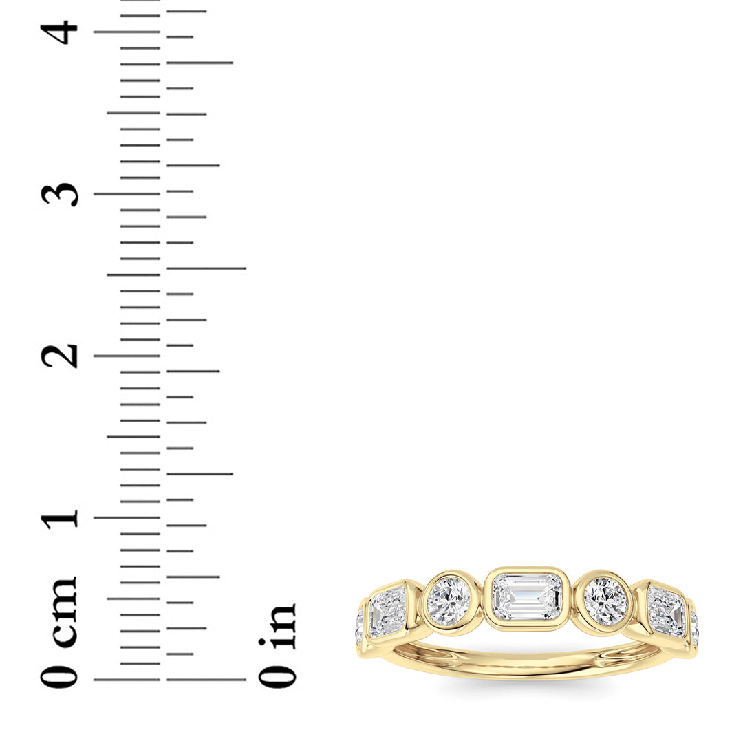 1 ct tw IGI Certified Emerald Lab-Grown Diamond Ring in 14K Solid Gold - Yellow