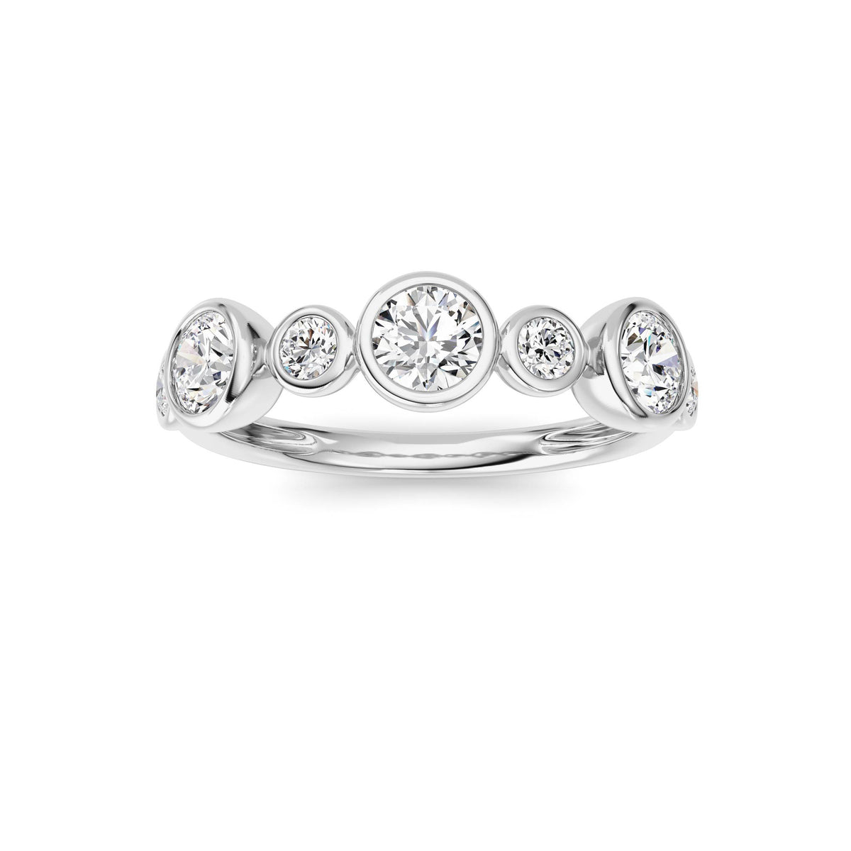 1 ct tw IGI Certified Round Lab-Grown Diamond Ring in 14K Solid Gold - White