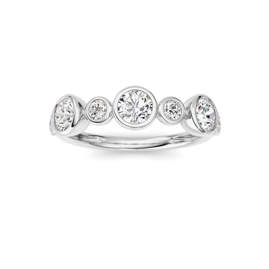 1 ct tw IGI Certified Round Lab-Grown Diamond Ring in 14K Solid Gold - White