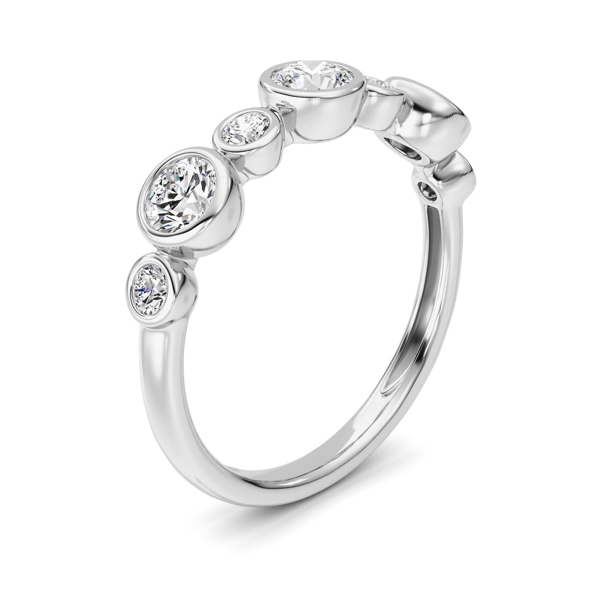 1 ct tw IGI Certified Round Lab-Grown Diamond Ring in 14K Solid Gold - White