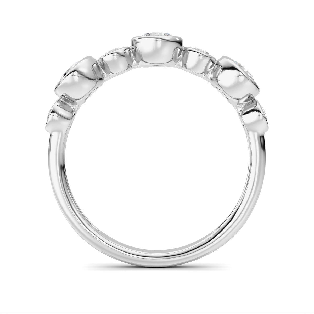 1 ct tw IGI Certified Round Lab-Grown Diamond Ring in 14K Solid Gold - White