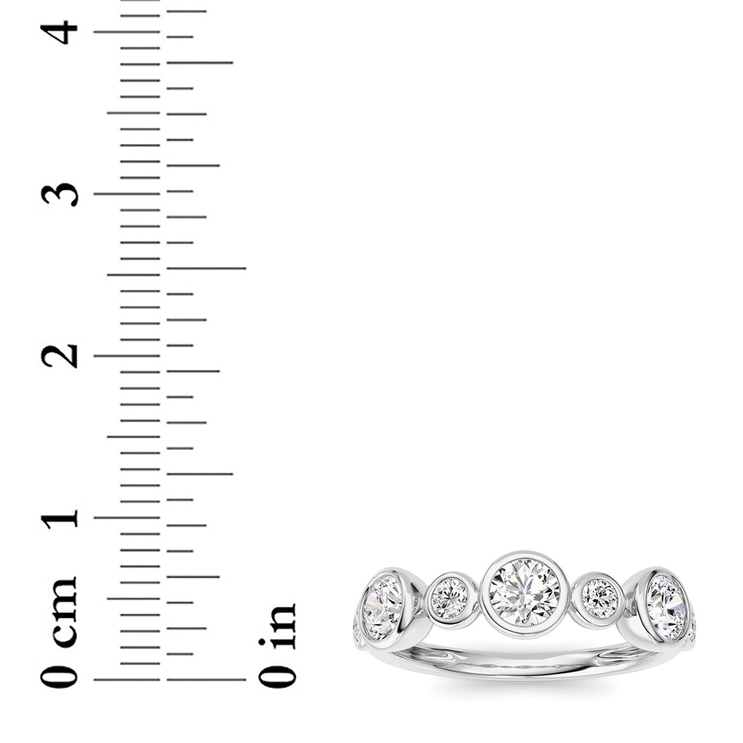 1 ct tw IGI Certified Round Lab-Grown Diamond Ring in 14K Solid Gold - White