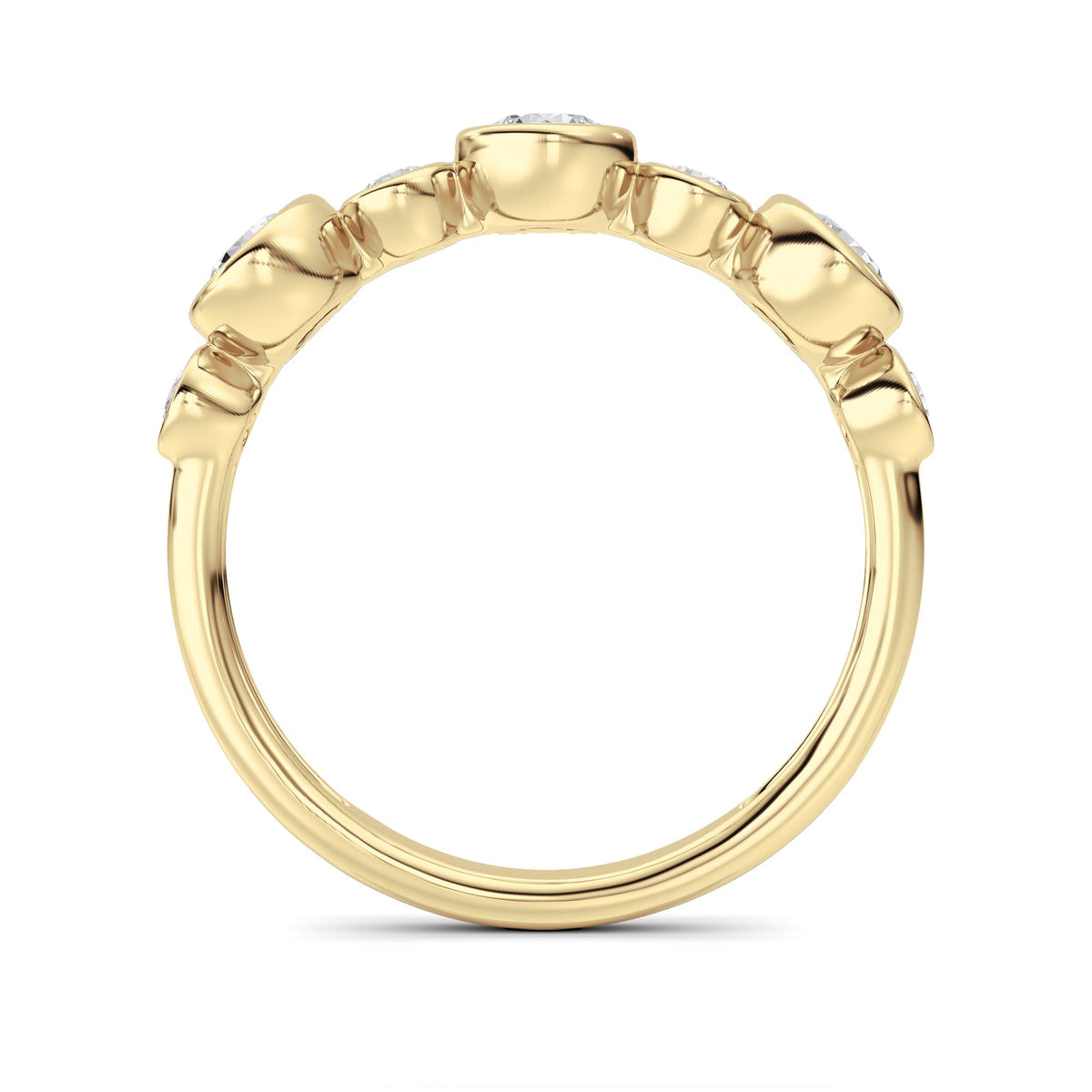 1 ct tw IGI Certified Round Lab-Grown Diamond Ring in 14K Solid Gold - Yellow