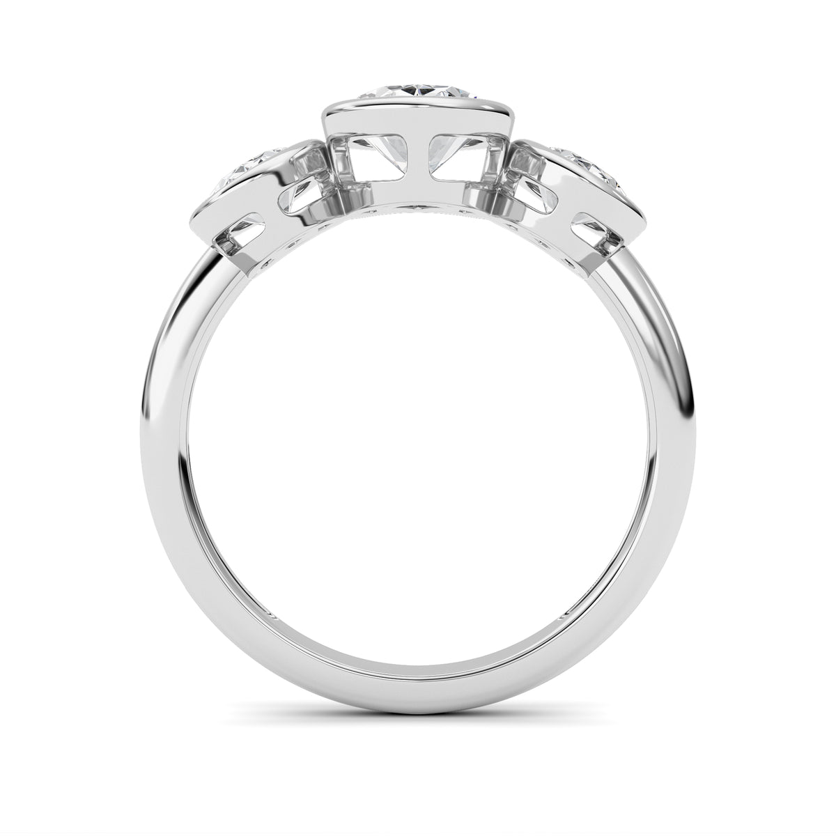 2 ct tw IGI Certified Oval Lab-Grown Diamond Ring No. 2 in 14K Solid Gold - White