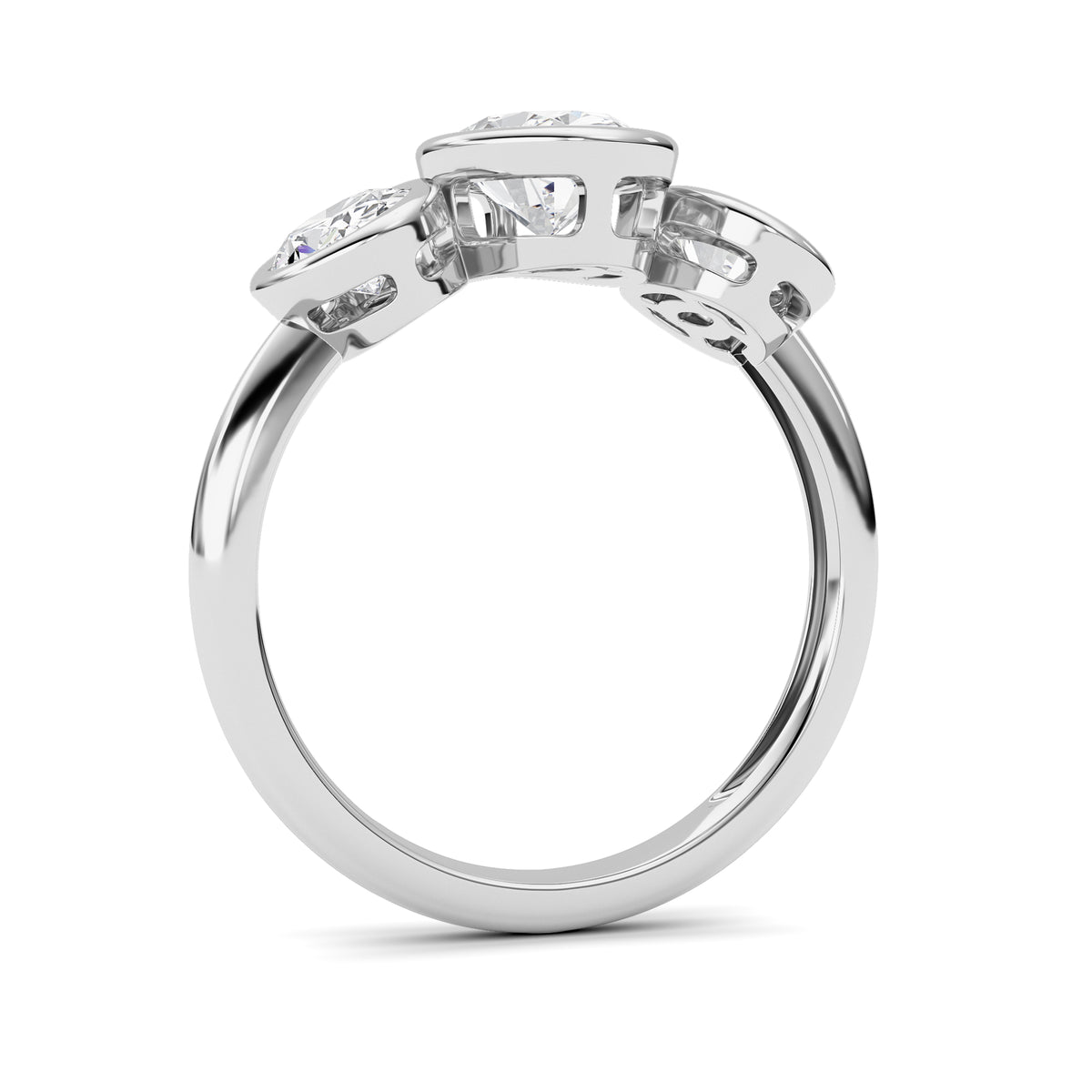 2 ct tw IGI Certified Oval Lab-Grown Diamond Ring No. 2 in 14K Solid Gold - White