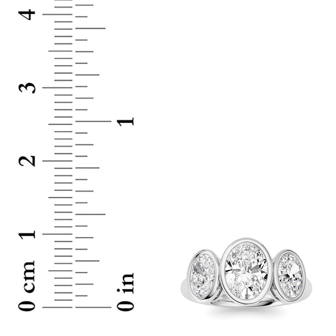 2 ct tw IGI Certified Oval Lab-Grown Diamond Ring No. 2 in 14K Solid Gold - White