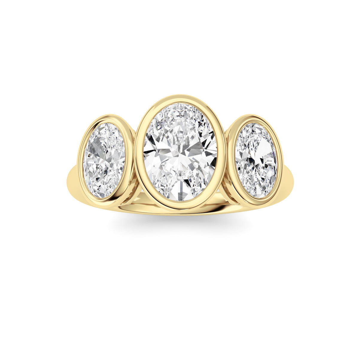 2 ct tw IGI Certified Oval Lab-Grown Diamond Ring No. 2 in 14K Solid Gold - Yellow