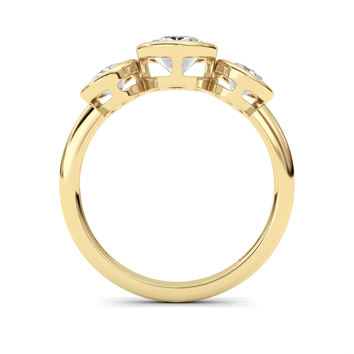 2 ct tw IGI Certified Oval Lab-Grown Diamond Ring No. 2 in 14K Solid Gold - Yellow