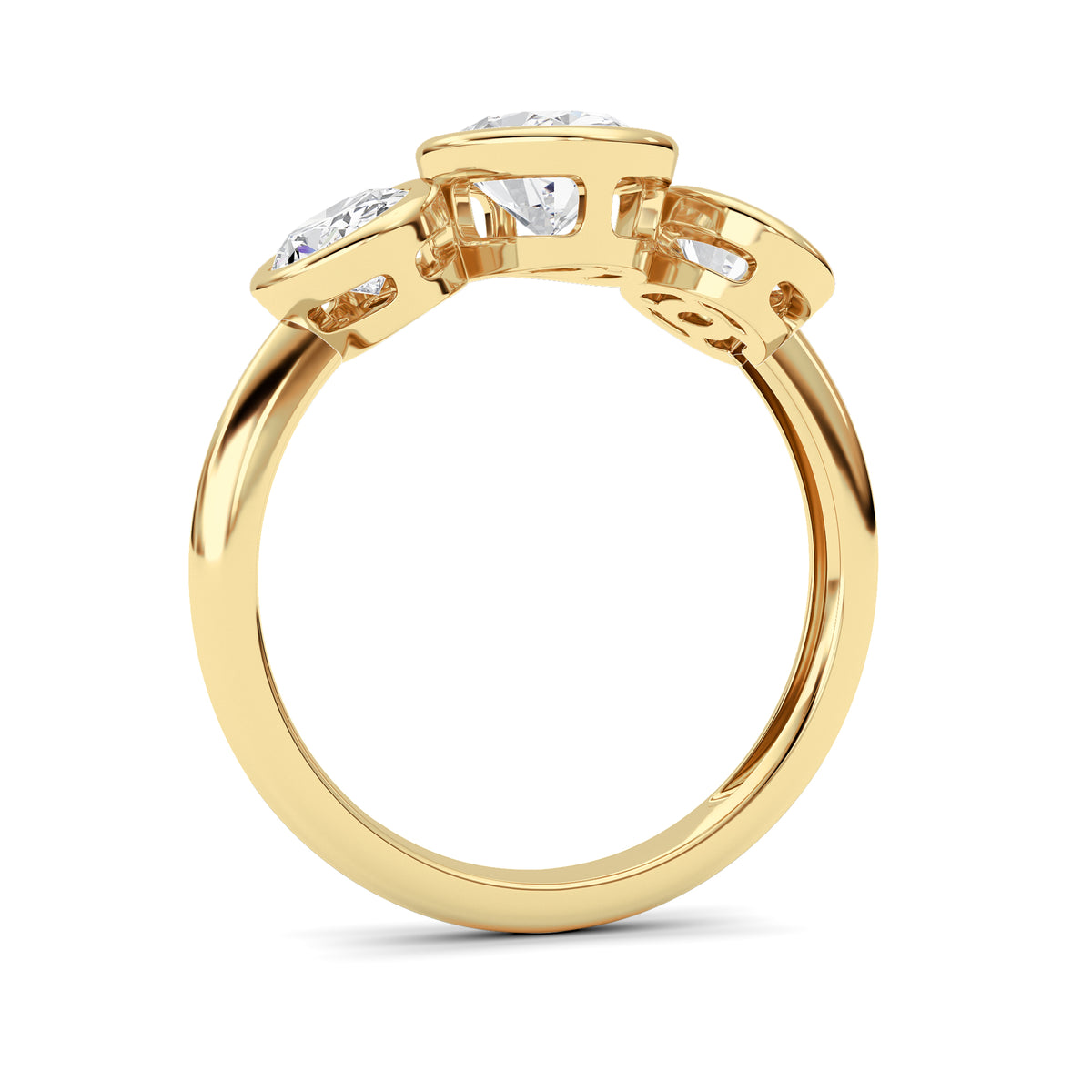 2 ct tw IGI Certified Oval Lab-Grown Diamond Ring No. 2 in 14K Solid Gold - Yellow