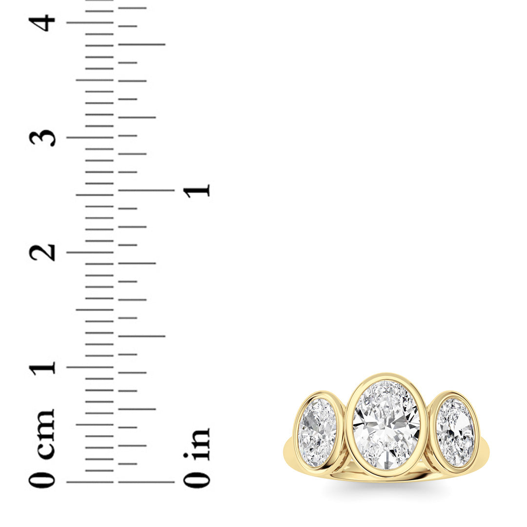 2 ct tw IGI Certified Oval Lab-Grown Diamond Ring No. 2 in 14K Solid Gold - Yellow