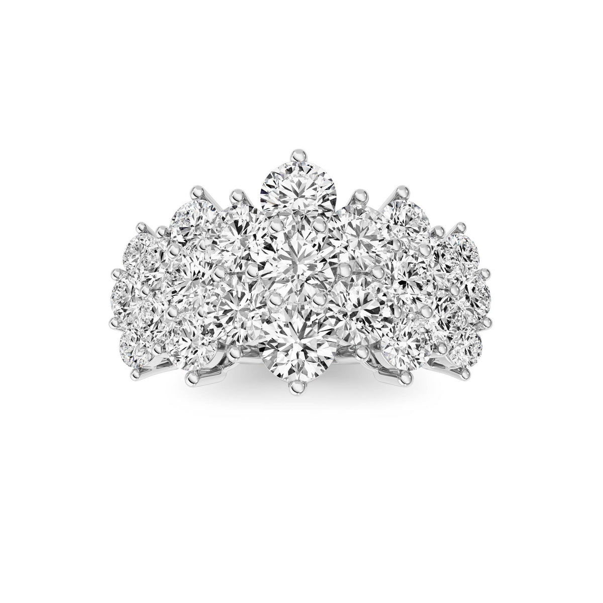3 ct tw IGI Certified Round Lab-Grown Diamond Ring in 14K Solid Gold - White