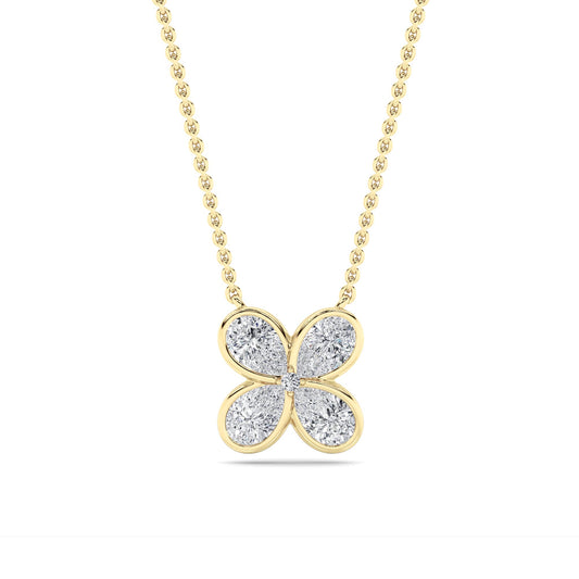 1 ct tw IGI Certified Pear Lab-Grown Diamond Necklace No. 2 in 14K Solid Gold - Yellow