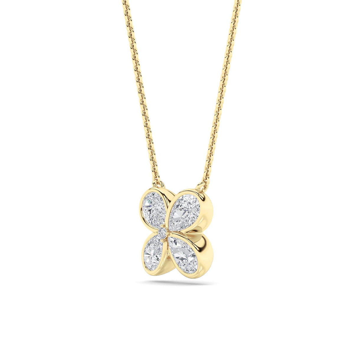 1 ct tw IGI Certified Pear Lab-Grown Diamond Necklace No. 2 in 14K Solid Gold - Yellow