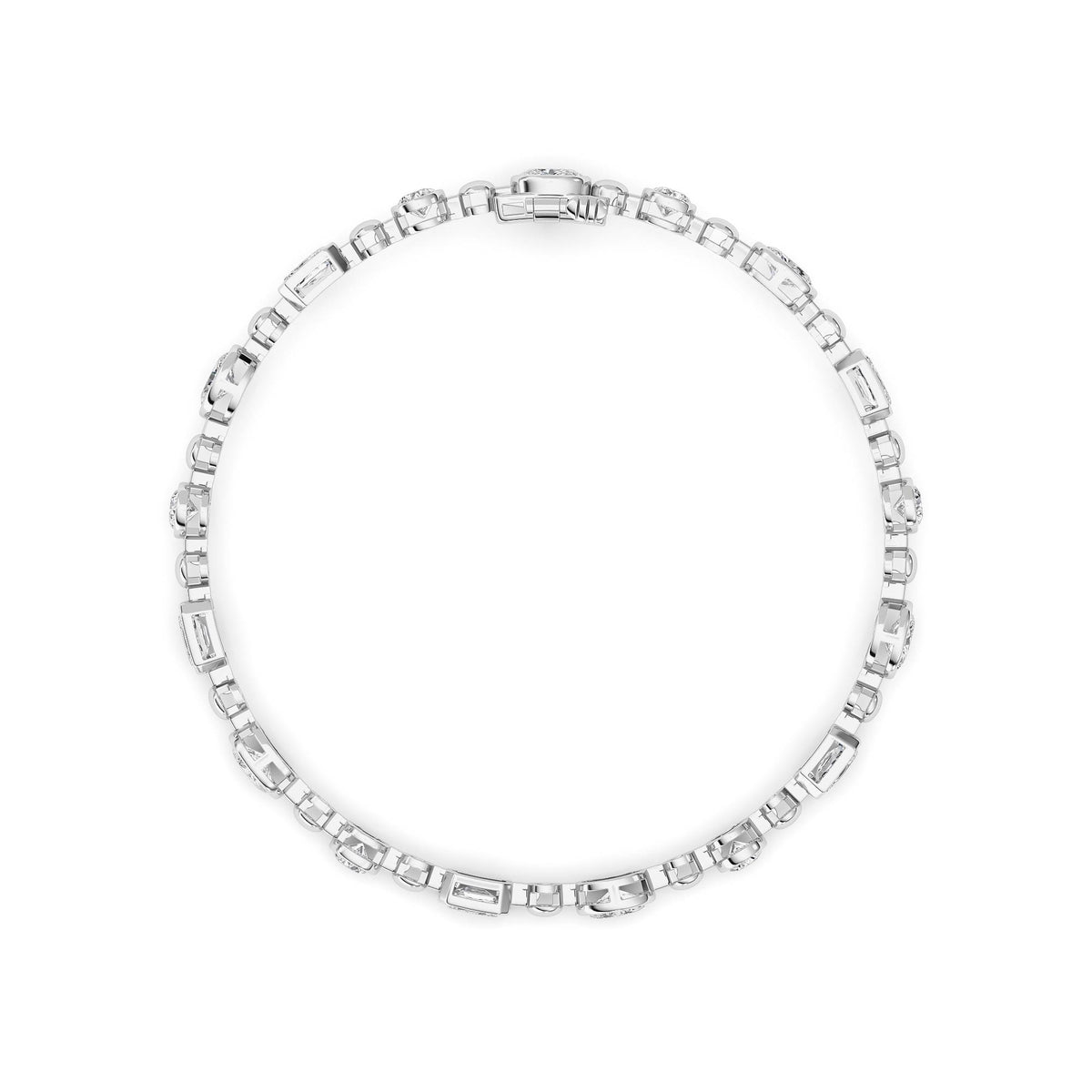 5 ct tw IGI Certified Multi-Shape Lab-Grown Diamond Bracelet in 14K Solid Gold - White