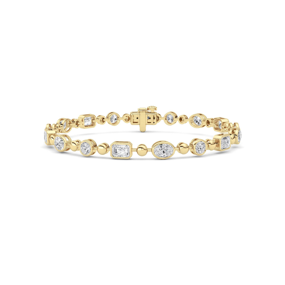 5 ct tw IGI Certified Multi-Shape Lab-Grown Diamond Bracelet in 14K Solid Gold - Yellow