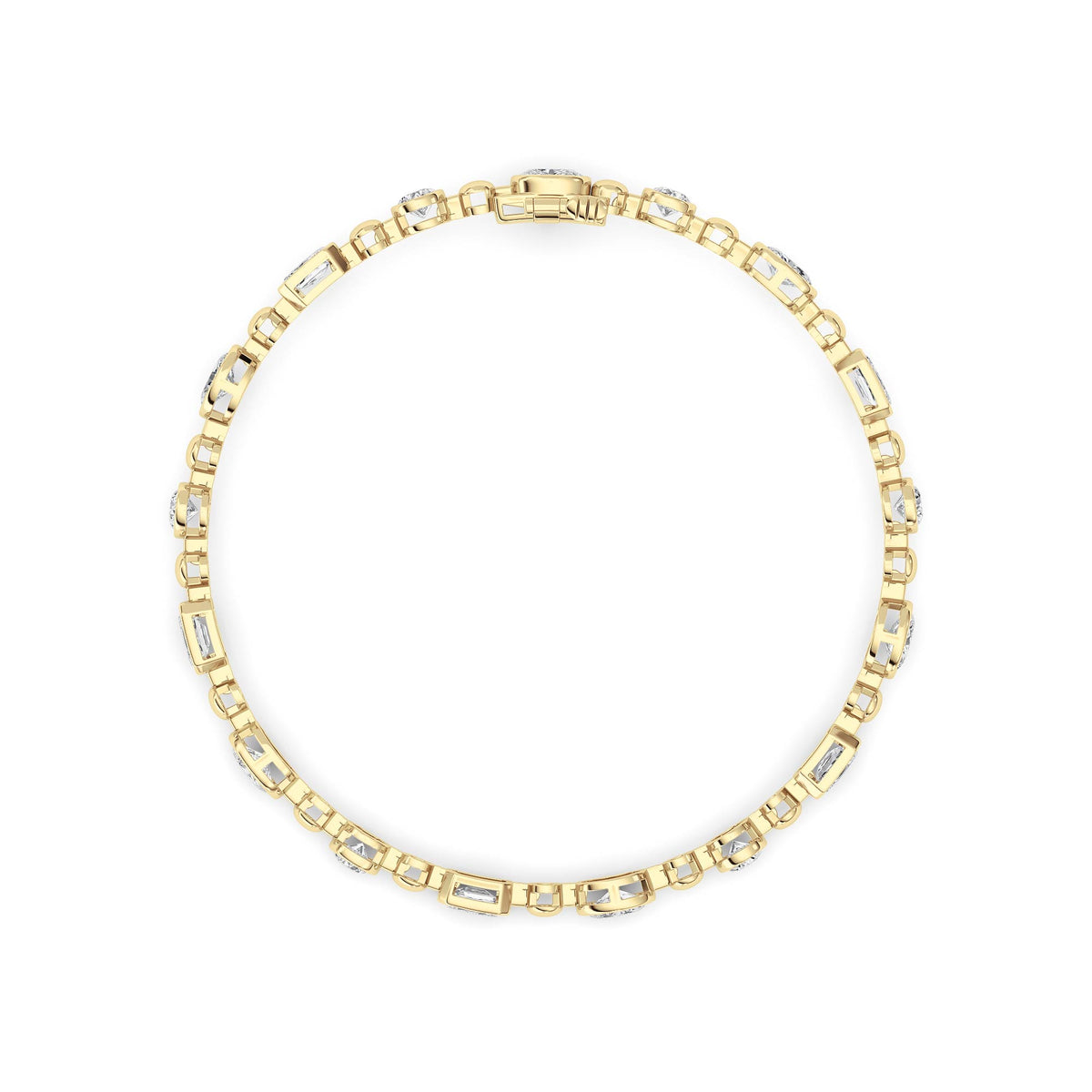 5 ct tw IGI Certified Multi-Shape Lab-Grown Diamond Bracelet in 14K Solid Gold - Yellow