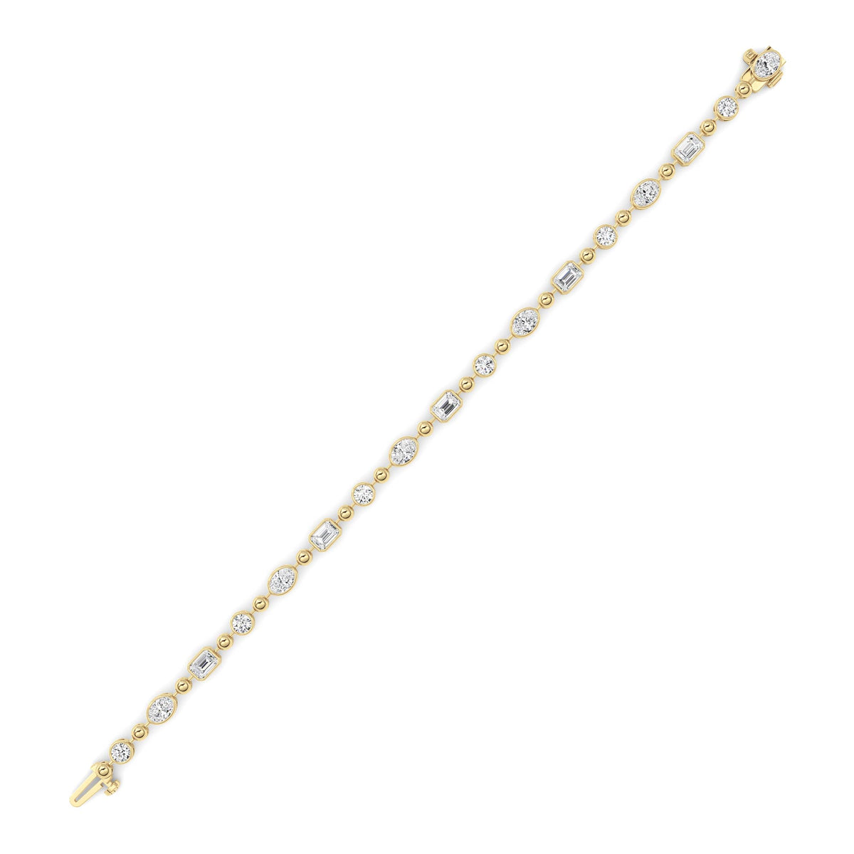5 ct tw IGI Certified Multi-Shape Lab-Grown Diamond Bracelet in 14K Solid Gold - Yellow