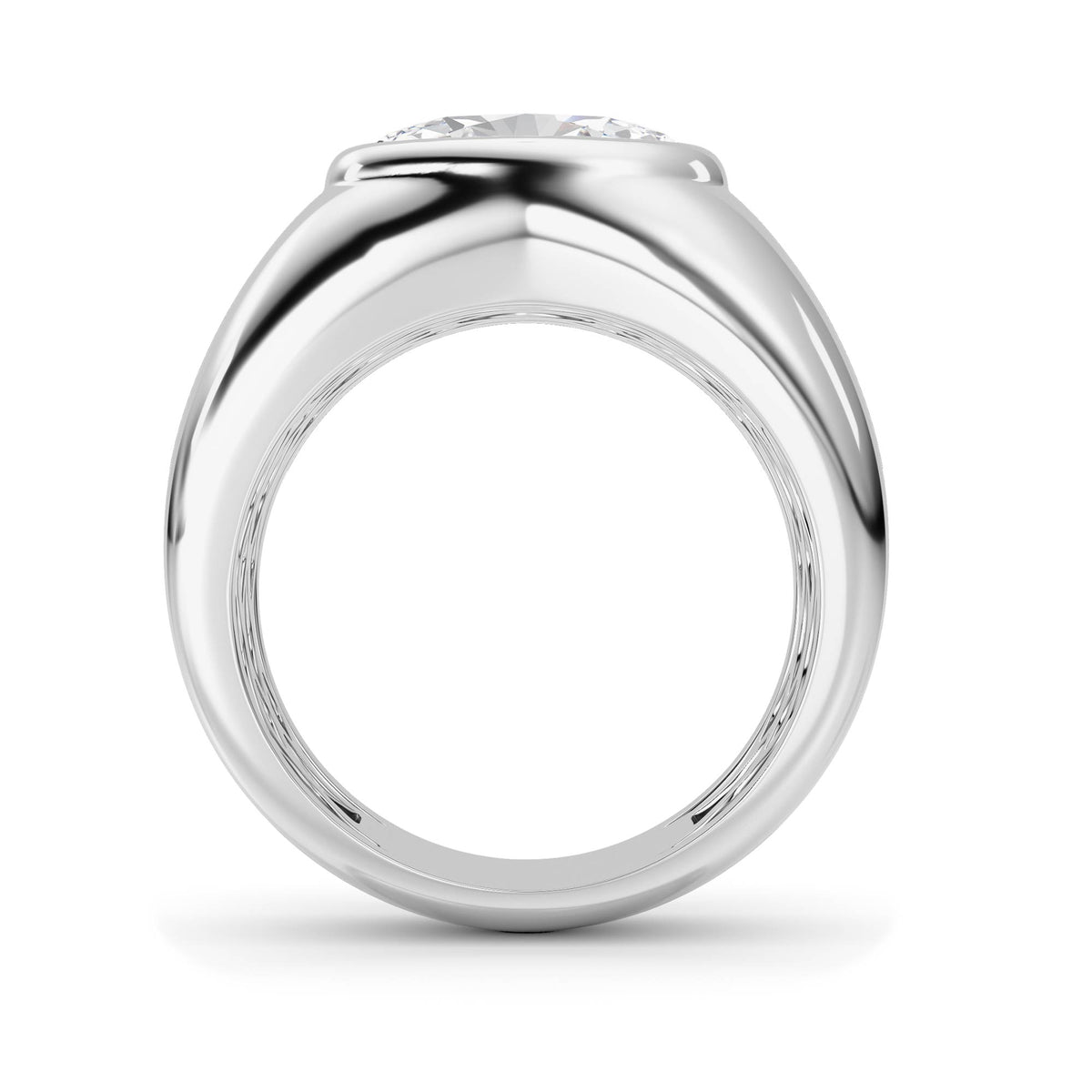 3 ct tw IGI Certified Oval Lab-Grown Diamond Ring in 14K Solid Gold - White