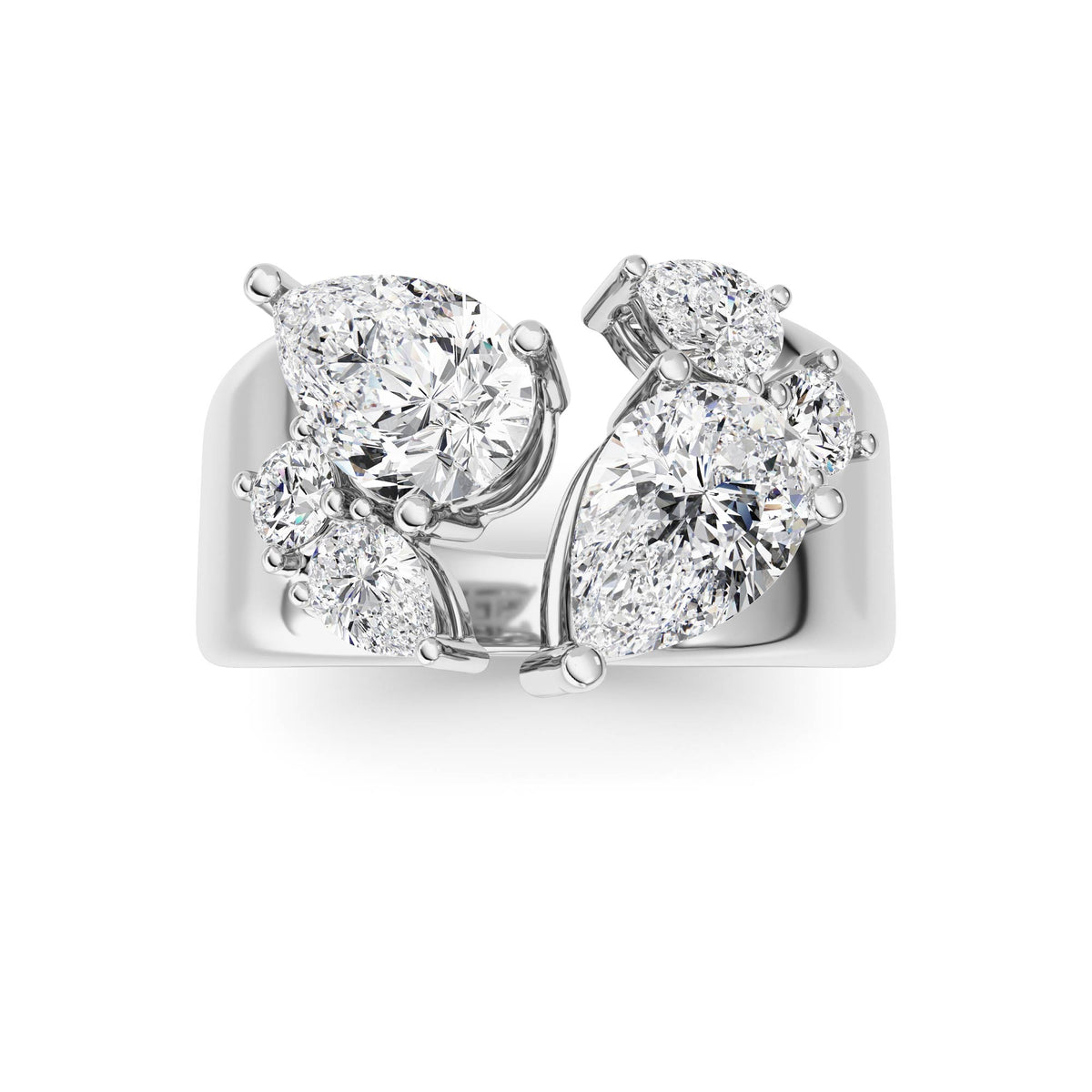 2.5 ct tw IGI Certified Multi-Shape Lab-Grown Diamond Ring in 14K Solid Gold - White