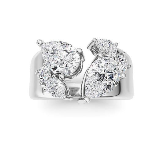 2.5 ct tw IGI Certified Multi-Shape Lab-Grown Diamond Ring in 14K Solid Gold - White