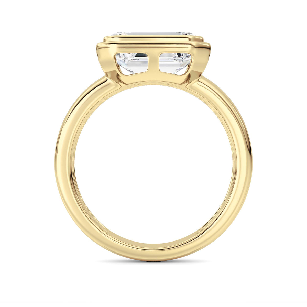 3 ct tw IGI Certified Emerald Lab-Grown Diamond Ring No. 3 in 14K Solid Gold - Yellow