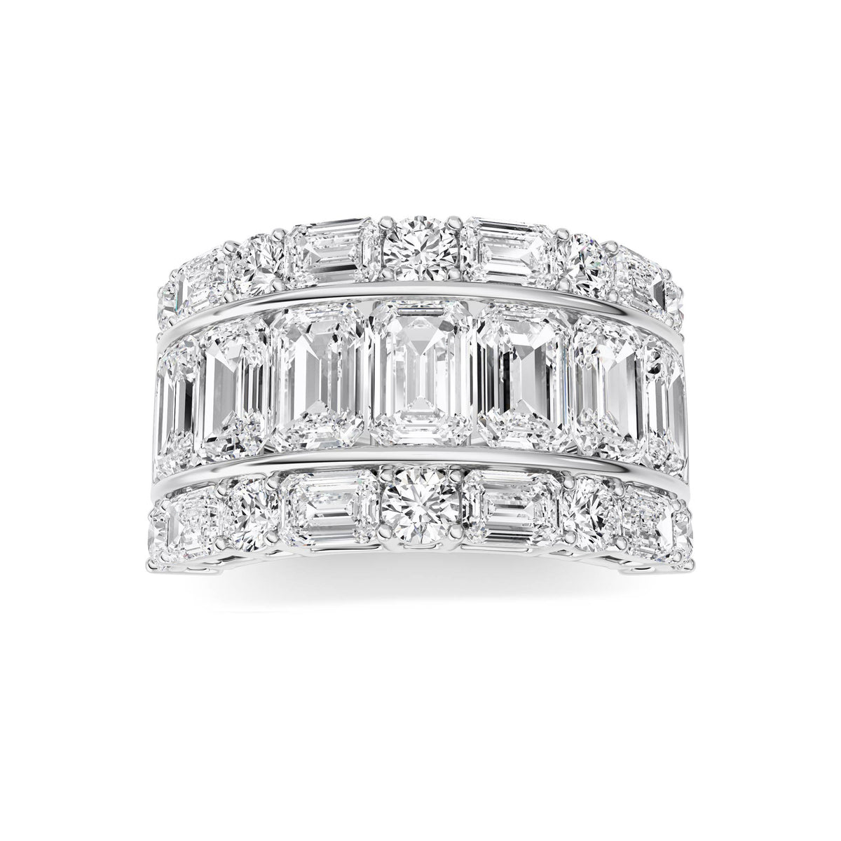 7 ct tw IGI Certified Multi-Shape Lab-Grown Diamond Ring in 14K Solid Gold - White