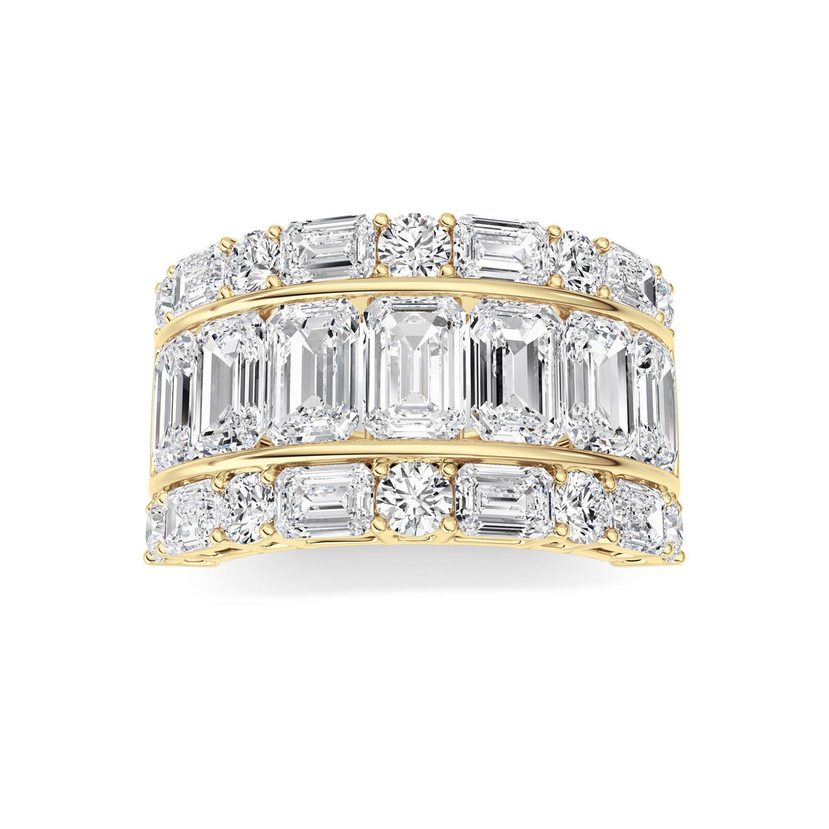 7 ct tw IGI Certified Multi-Shape Lab-Grown Diamond Ring in 14K Solid Gold - Yellow