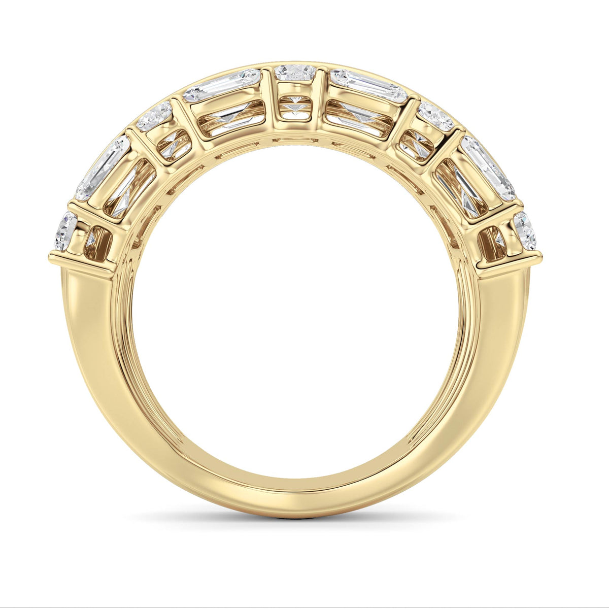 7 ct tw IGI Certified Multi-Shape Lab-Grown Diamond Ring in 14K Solid Gold - Yellow