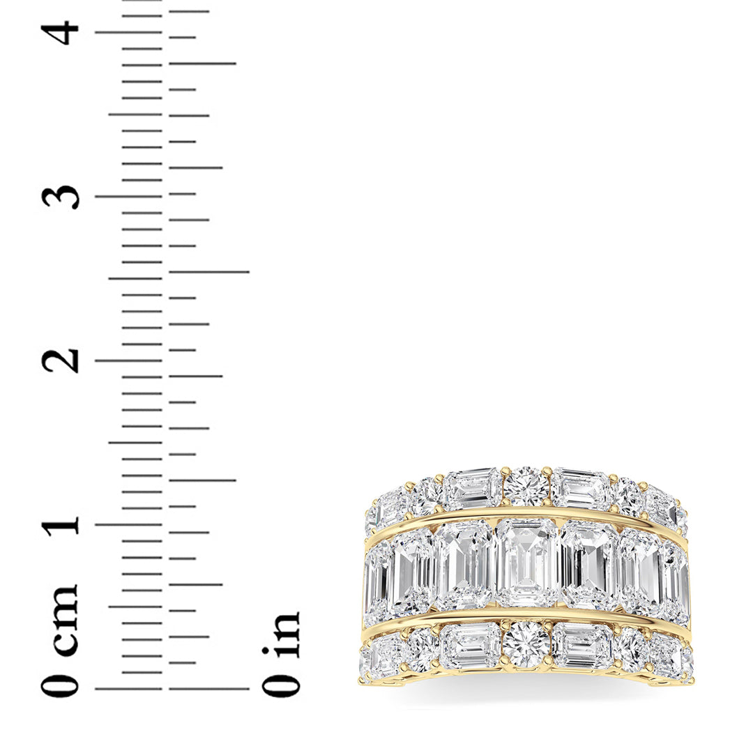 7 ct tw IGI Certified Multi-Shape Lab-Grown Diamond Ring in 14K Solid Gold - Yellow