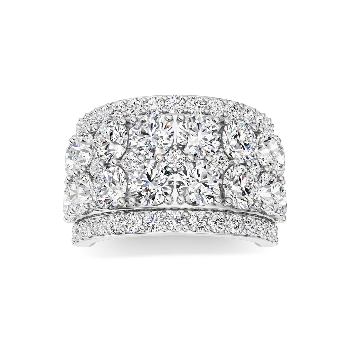 5 ct tw IGI Certified Round Lab-Grown Diamond Ring in 14K Solid Gold - White