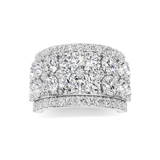 5 ct tw IGI Certified Round Lab-Grown Diamond Ring in 14K Solid Gold - White