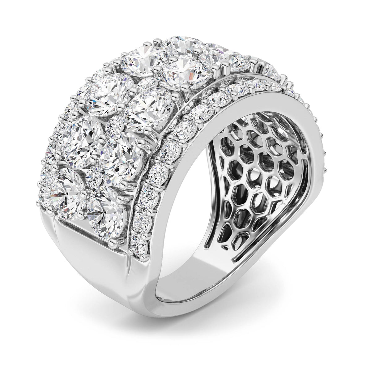 5 ct tw IGI Certified Round Lab-Grown Diamond Ring in 14K Solid Gold - White