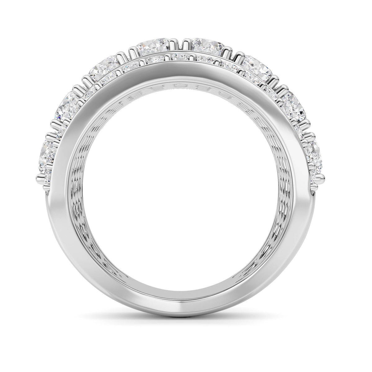 5 ct tw IGI Certified Round Lab-Grown Diamond Ring in 14K Solid Gold - White