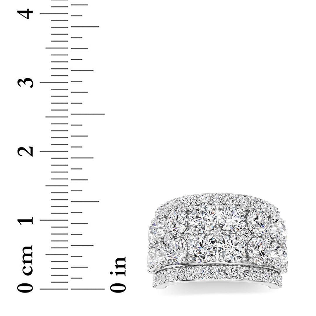 5 ct tw IGI Certified Round Lab-Grown Diamond Ring in 14K Solid Gold - White