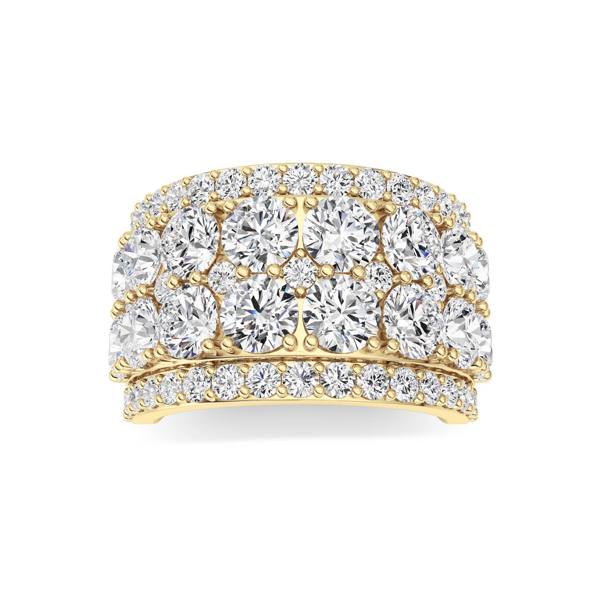 5 ct tw IGI Certified Round Lab-Grown Diamond Ring in 14K Solid Gold - Yellow