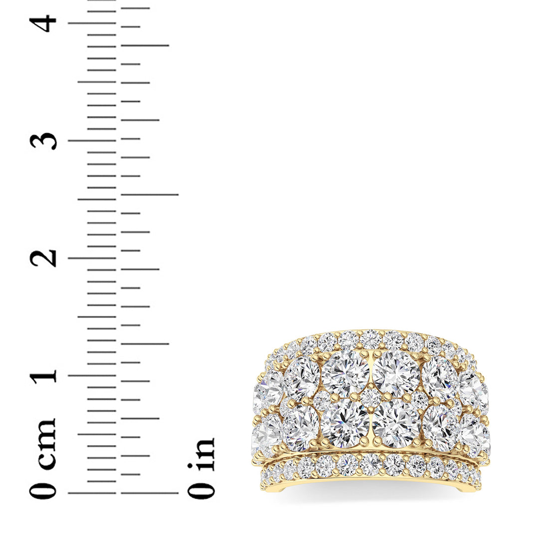 5 ct tw IGI Certified Round Lab-Grown Diamond Ring in 14K Solid Gold - Yellow