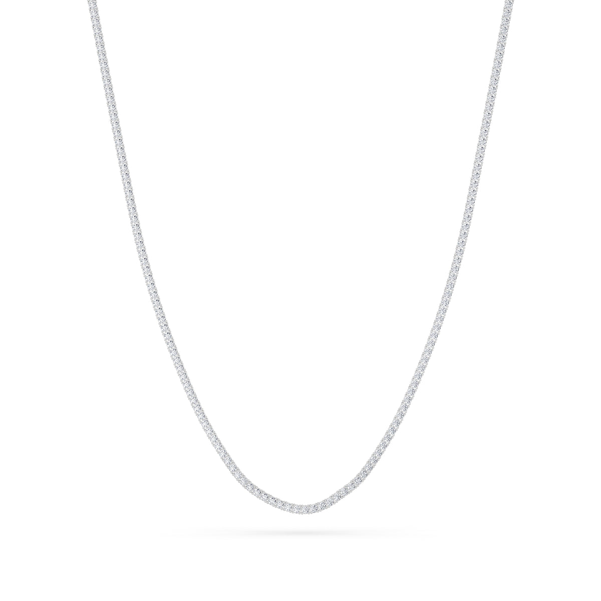 10 ct tw IGI Certified Round Lab-Grown Diamond Classic Tennis Necklace in 14K Solid Gold - White