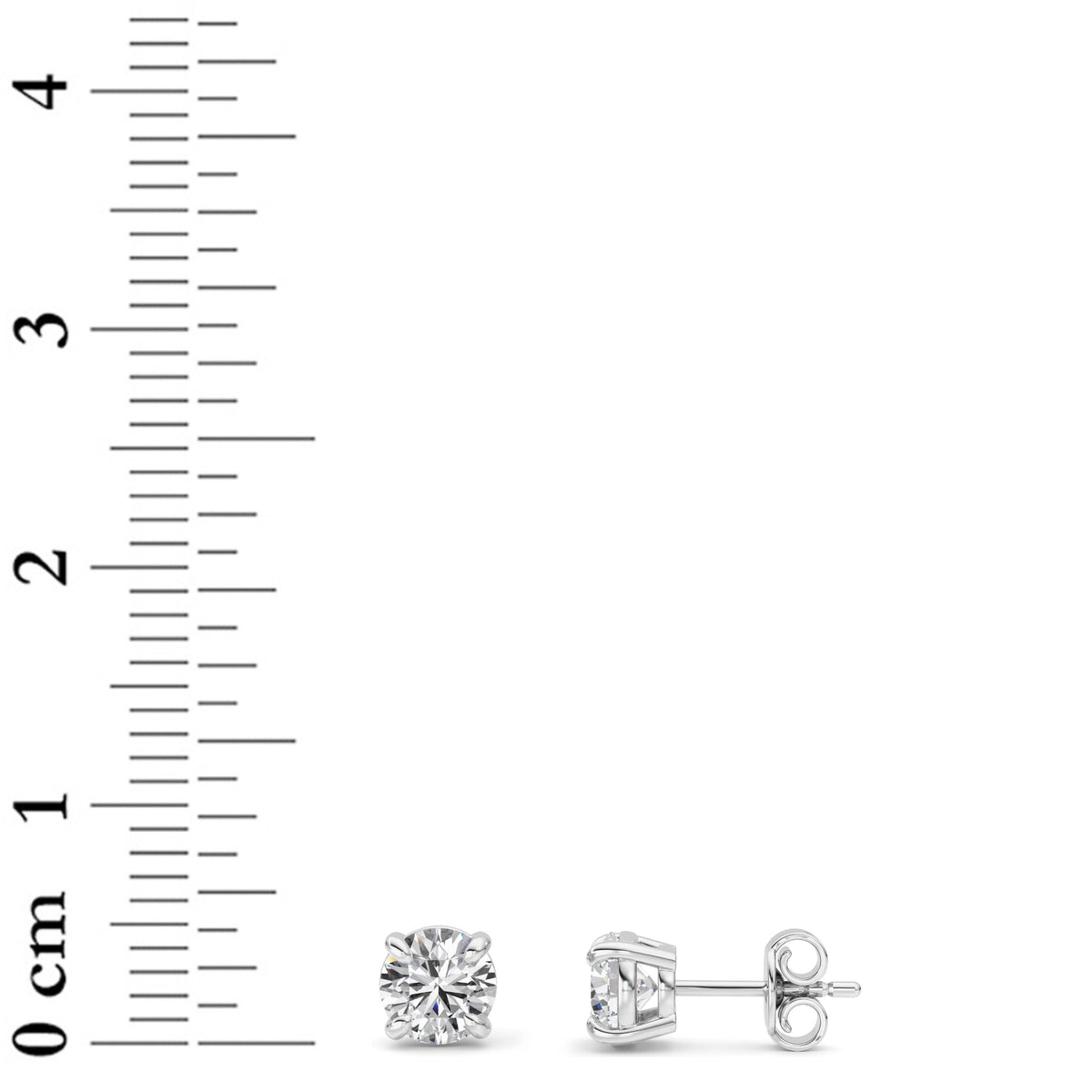 1 ct tw IGI Certified Round Lab-Grown Diamond Stud Earrings in 14K Solid Gold - White