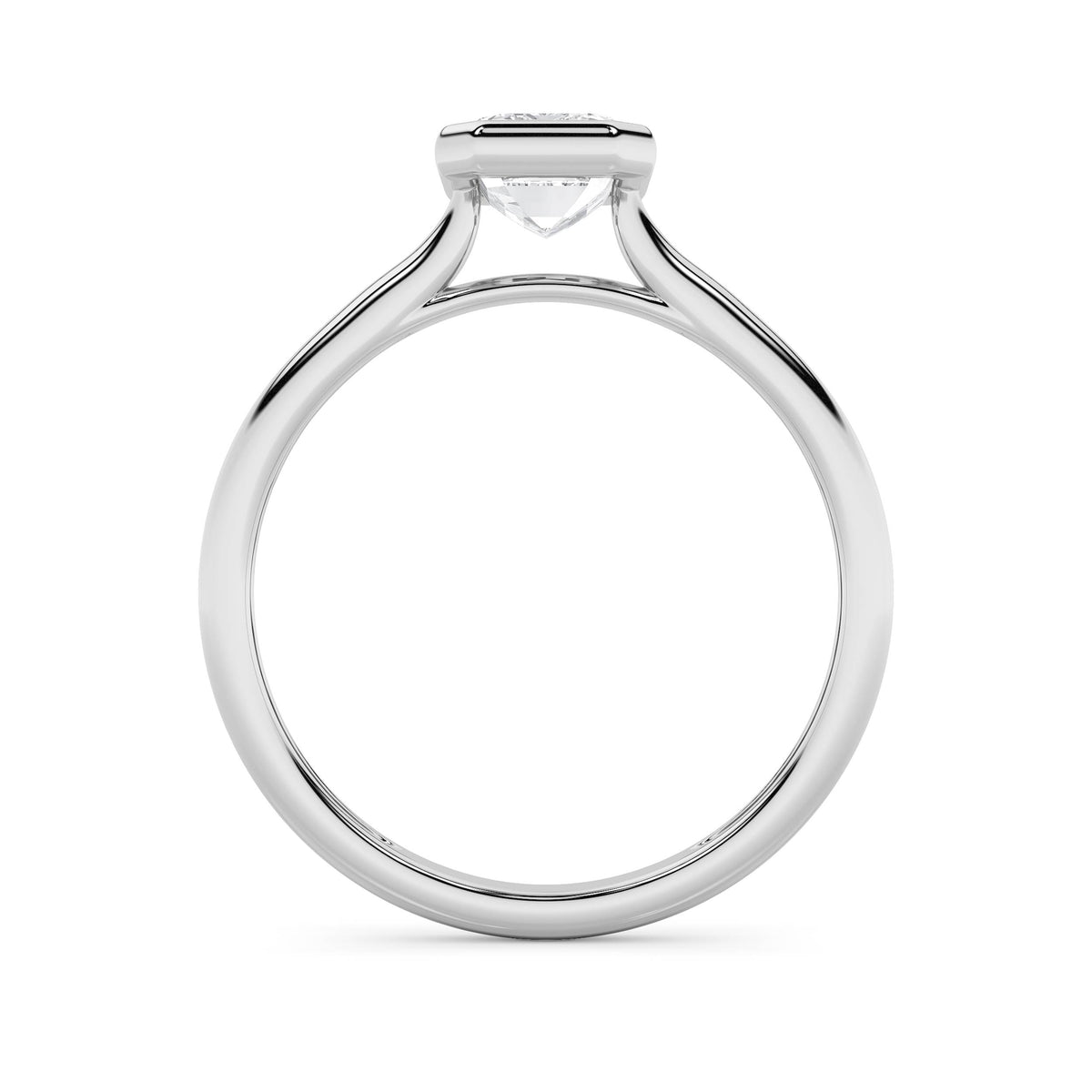 1 ct tw IGI Certified Emerald Lab-Grown Diamond Ring No. 2 in 14K Solid Gold - White