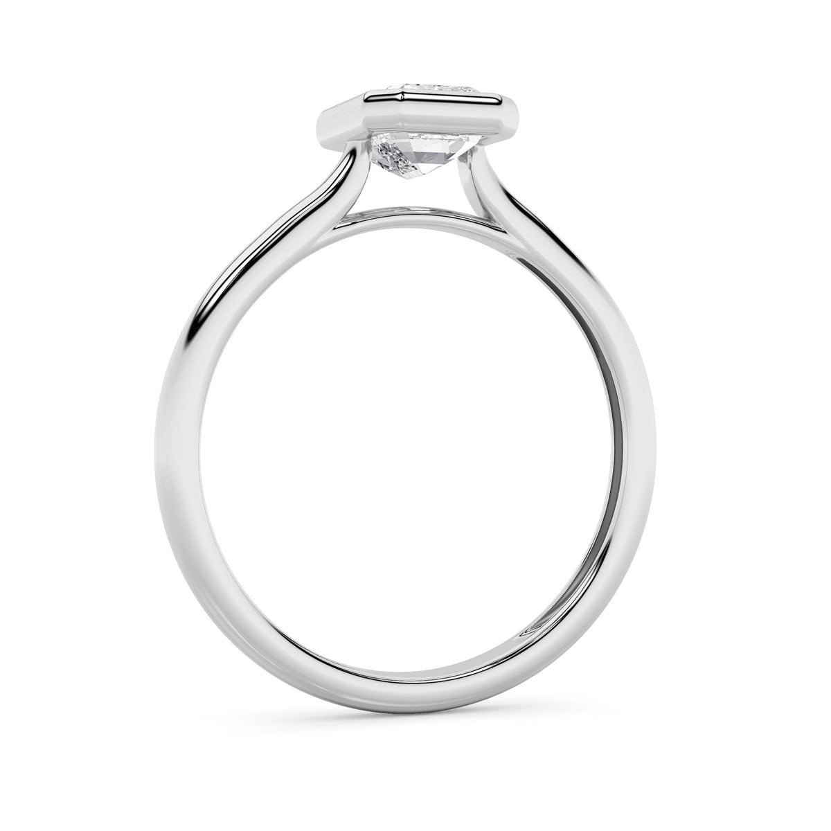 1 ct tw IGI Certified Emerald Lab-Grown Diamond Ring No. 2 in 14K Solid Gold - White
