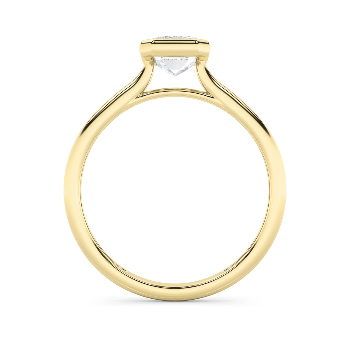 1 ct tw IGI Certified Emerald Lab-Grown Diamond Ring No. 2 in 14K Solid Gold - Yellow