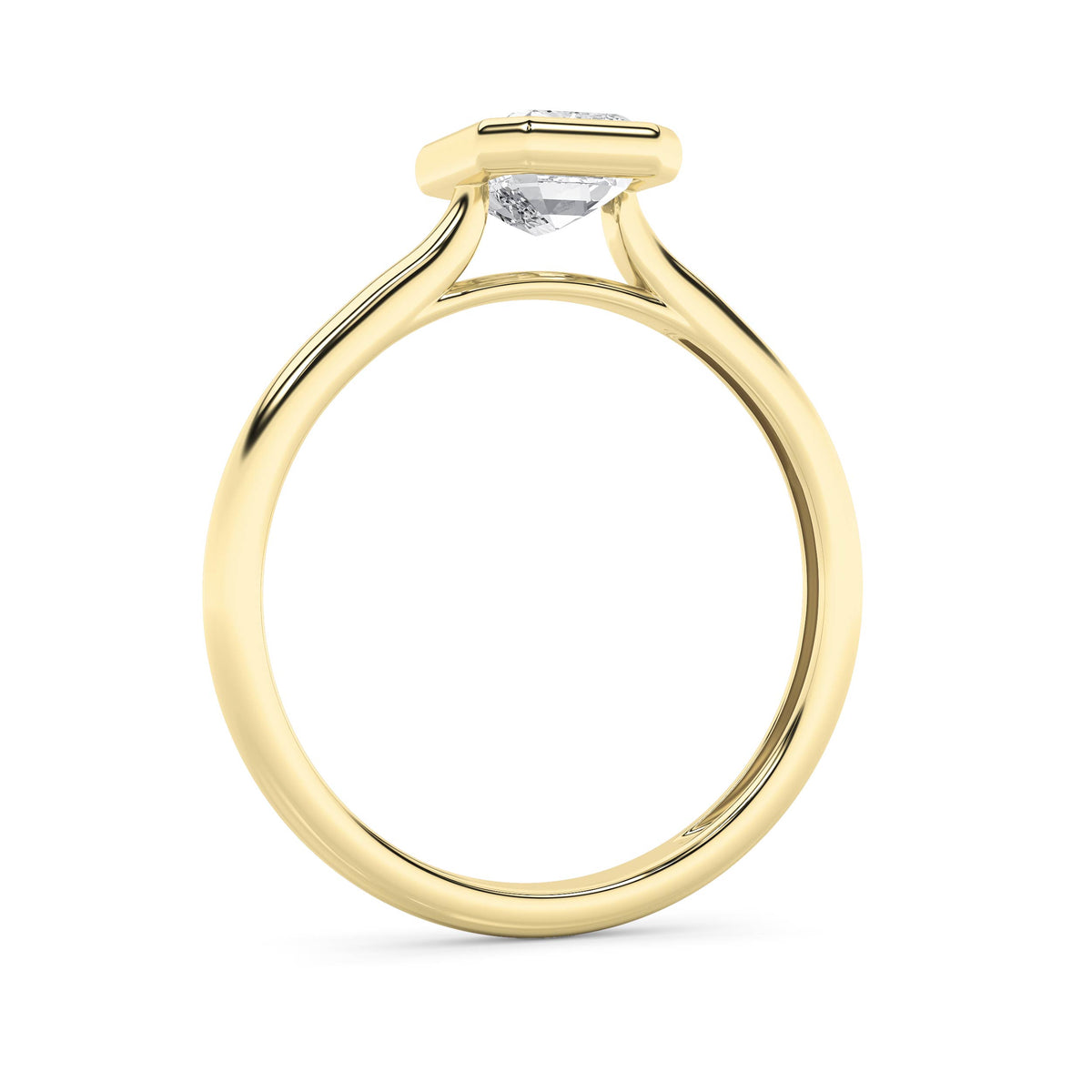 1 ct tw IGI Certified Emerald Lab-Grown Diamond Ring No. 2 in 14K Solid Gold - Yellow
