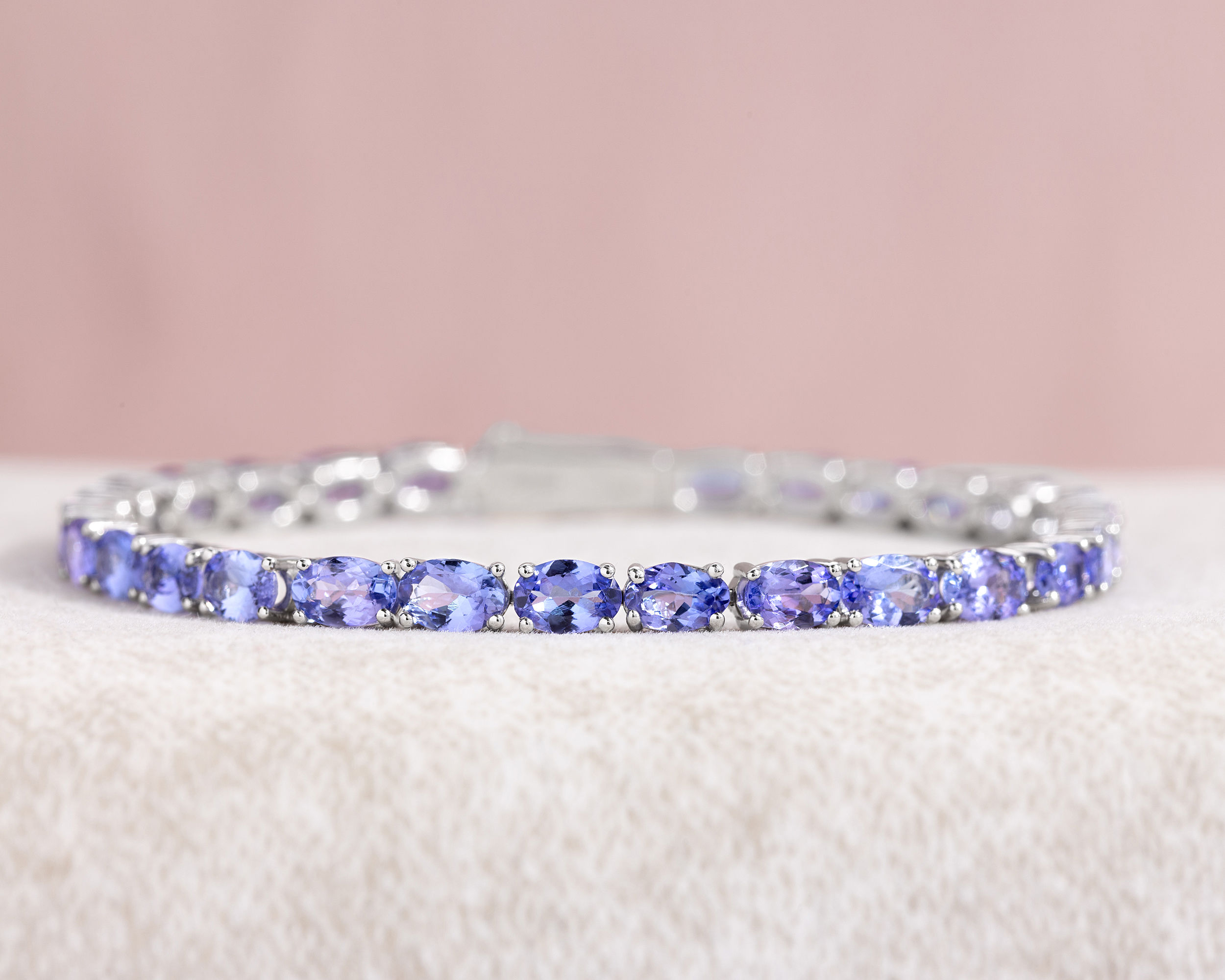 Diamond Bracelet: Buy Ruby and Tanzanite Bloom Spring Bracelet | Rose